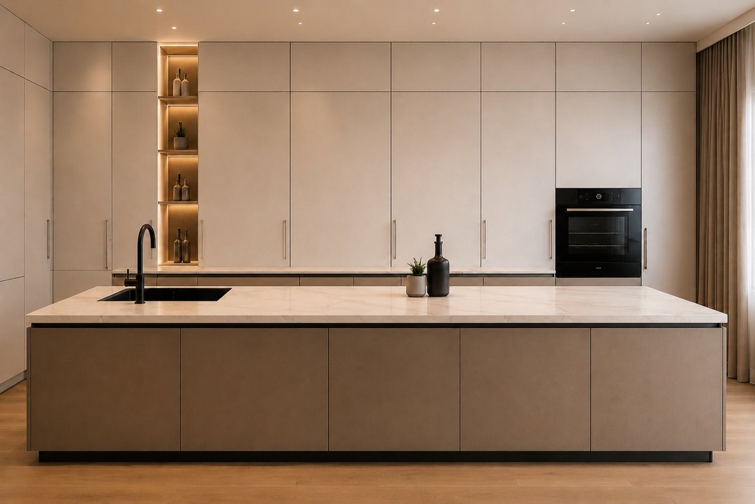 Refinished kitchen cabinets and countertop