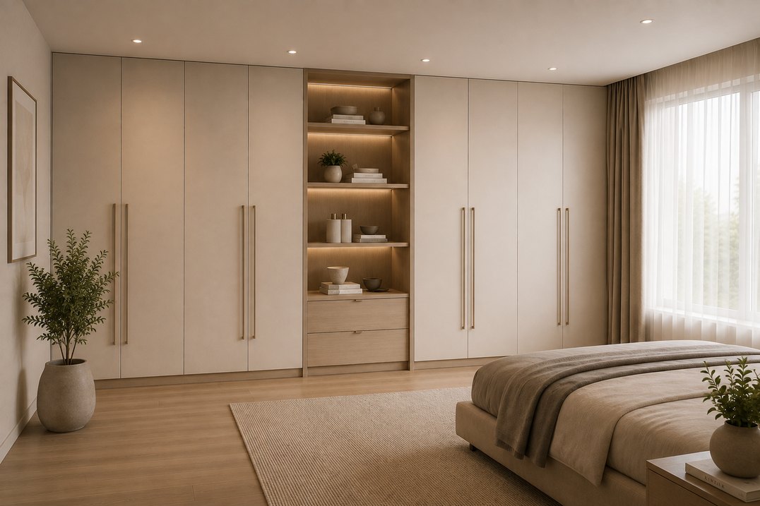 Refinished built-in wardrobes